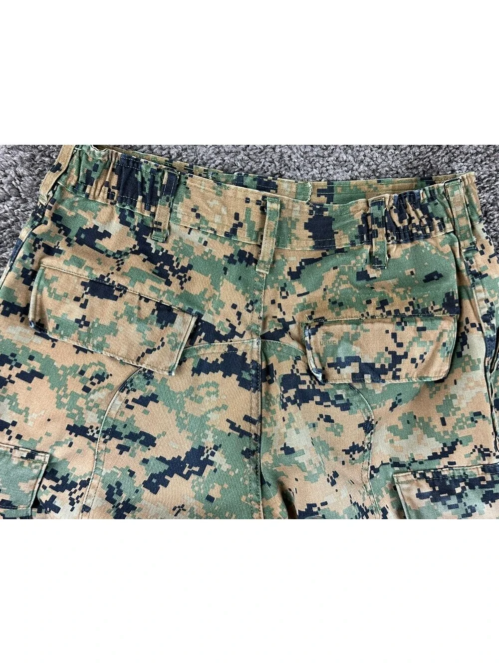 USMC Woodland MARPAT Combat Utility Pants Long Military Cargo Trousers Sz Small